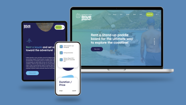prikaz web stranice water sports žuljana na različitim uređajima